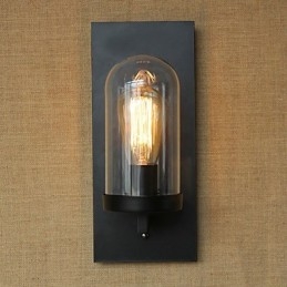 Lampe murale Edison simple en verre pour restaurant, bar, allée, escalier, campagne américaine
