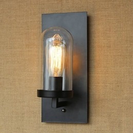 Lampe murale Edison simple en verre pour restaurant, bar, allée, escalier, campagne américaine