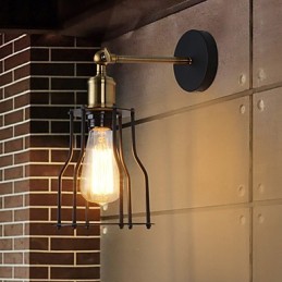 Appliques murales vintage Loft Industriel Edison Mode Simplicité Appliques murales Base en métal Capuchon