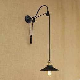 Applique murale de salle à manger relevable avec longueur de filetage réglable de style rétro créatif pour chambre à coucher en fer