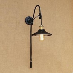 Applique murale de salle à manger relevable avec longueur de filetage réglable de style rétro créatif pour chambre à coucher en fer