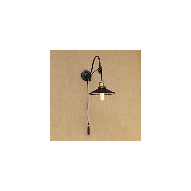 Applique murale de salle à manger relevable avec longueur de filetage réglable de style rétro créatif pour chambre à coucher en fer
