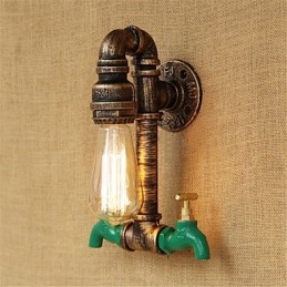 Applique murale style mini avec éclairage d'ambiance et peinture rétro country