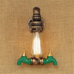 Applique murale style mini avec éclairage d'ambiance et peinture rétro country