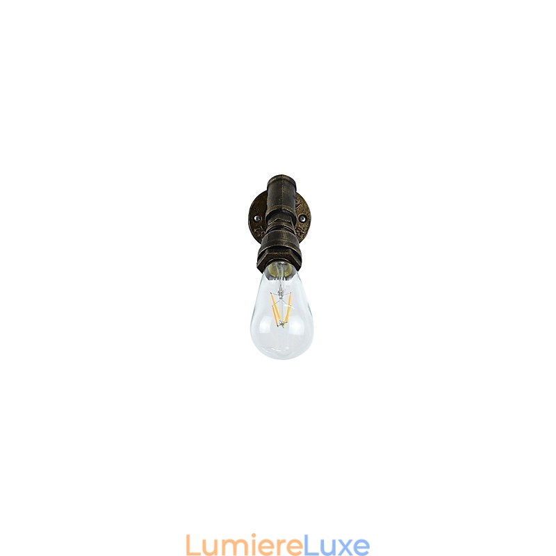 Applique murale en fer forgé, lampe sabre laser noire muette sur le mur