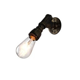 Applique murale en fer forgé, lampe sabre laser noire muette sur le mur