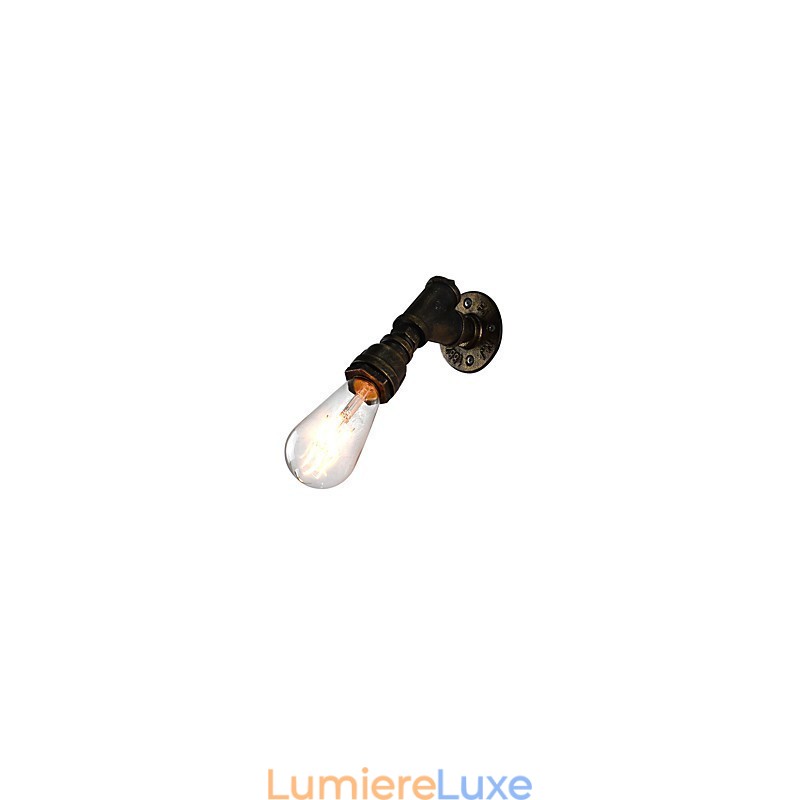 Applique murale en fer forgé, lampe sabre laser noire muette sur le mur