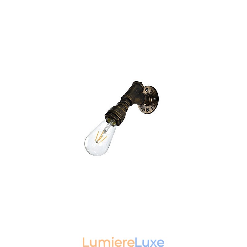Applique murale en fer forgé, lampe sabre laser noire muette sur le mur