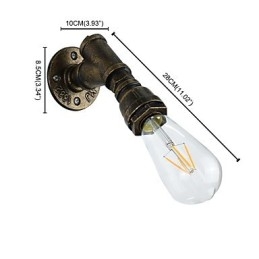 Applique murale en fer forgé, lampe sabre laser noire muette sur le mur
