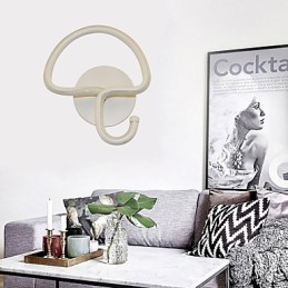 Lampe murale circulaire en aluminium, design minimaliste moderne, idéal pour une chambre à coucher, un couloir ou un hôtel