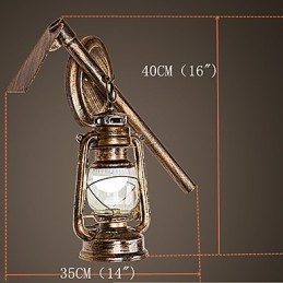 Peinture rustique Lodge pour appliques murales de style mini à éclairage vers le haut