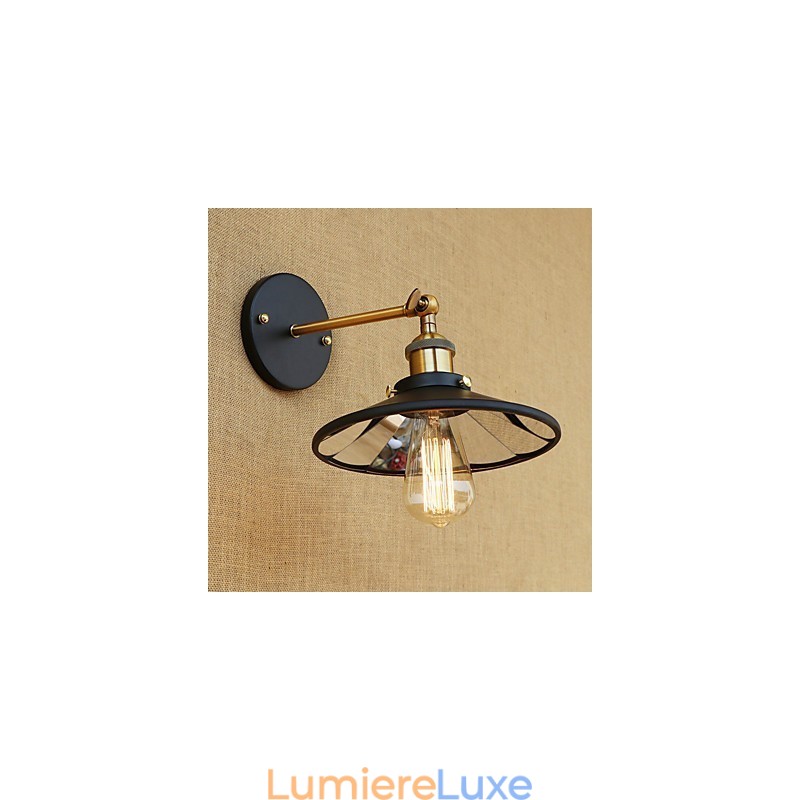 Applique murale style mini avec éclairage d'ambiance et peinture rétro country