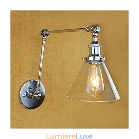 Lampes à bras pivotant de style mini, style rétro, galvanisées Lampes à bras pivotant de style mini, style rétro, galvanisées