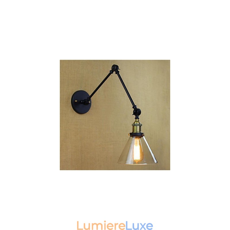 Lampes à bras pivotant de style mini, style rétro, galvanisées