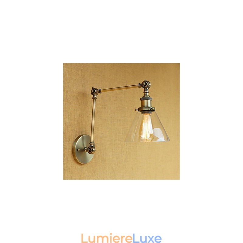 Lampes à bras pivotant de style mini, style rétro, galvanisées
