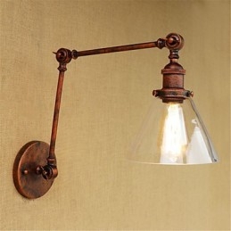Lampes à bras pivotant de style mini, style rétro, galvanisées