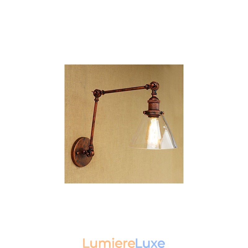 Lampes à bras pivotant de style mini, style rétro, galvanisées