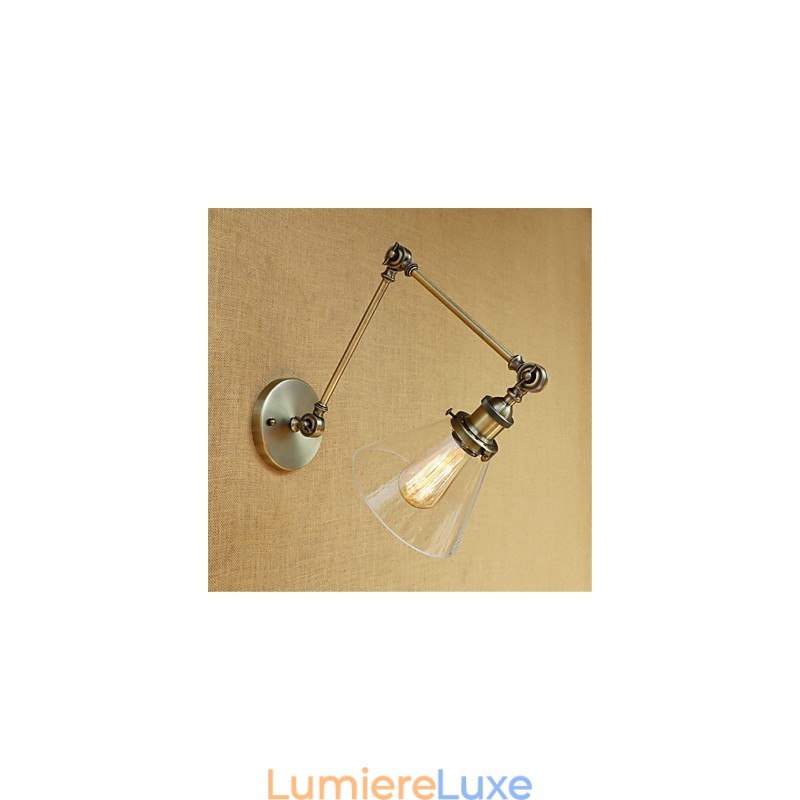Lampes à bras pivotant de style mini, style rétro, galvanisées