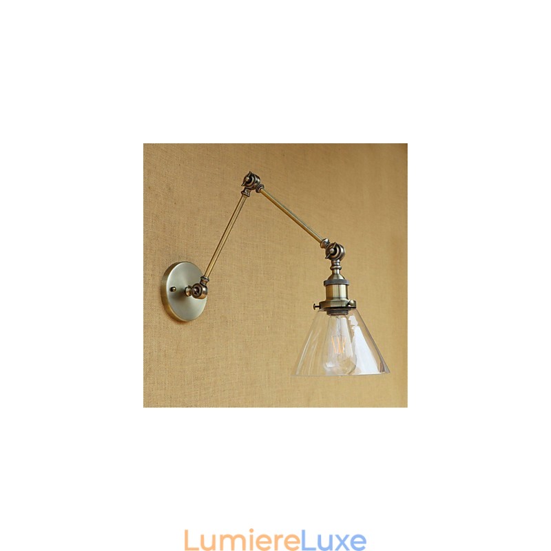Lampes à bras pivotant de style mini, style rétro, galvanisées
