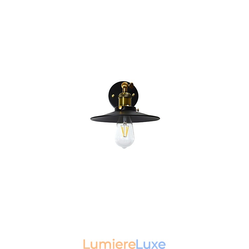 Applique murale simple en fer avec sabre laser noir muet