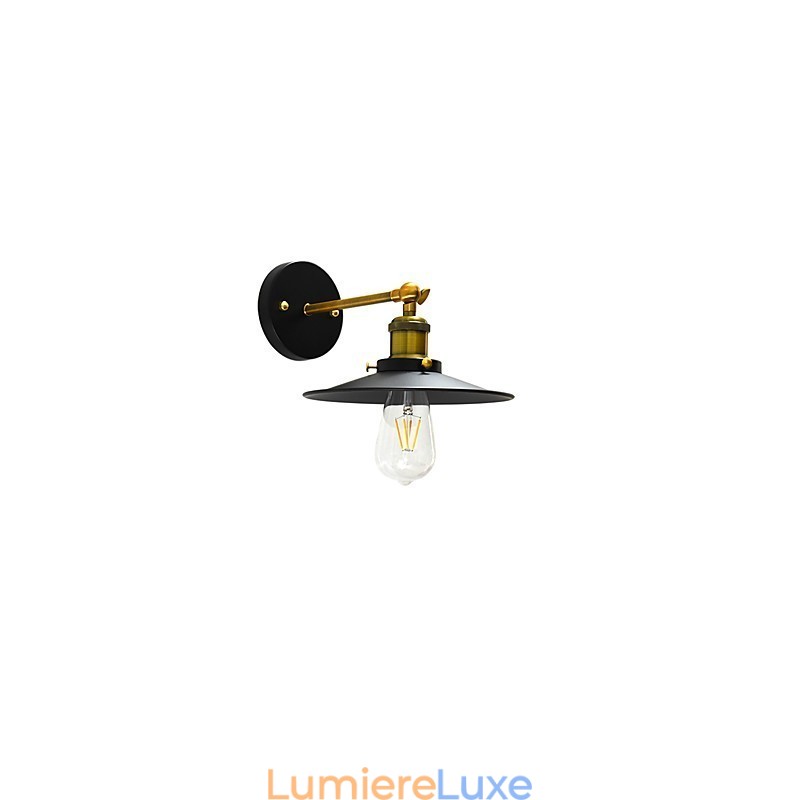 Applique murale simple en fer avec sabre laser noir muet