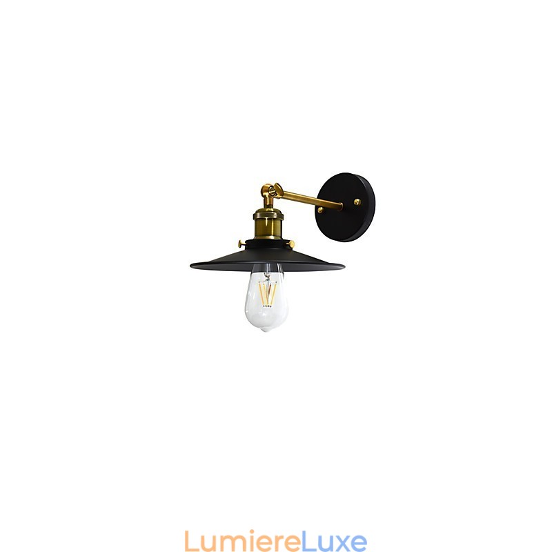 Applique murale simple en fer avec sabre laser noir muet