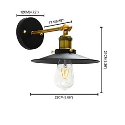 Applique murale simple en fer avec sabre laser noir muet