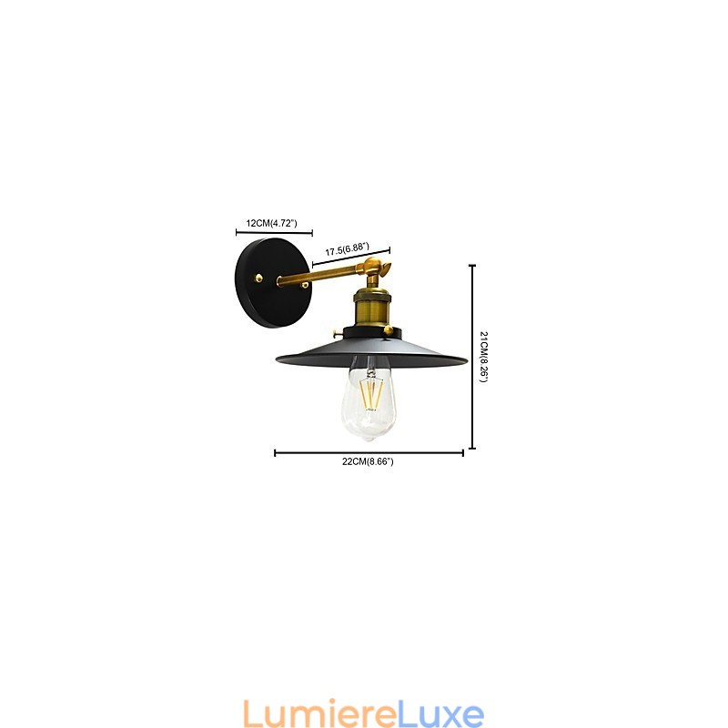 Applique murale simple en fer avec sabre laser noir muet