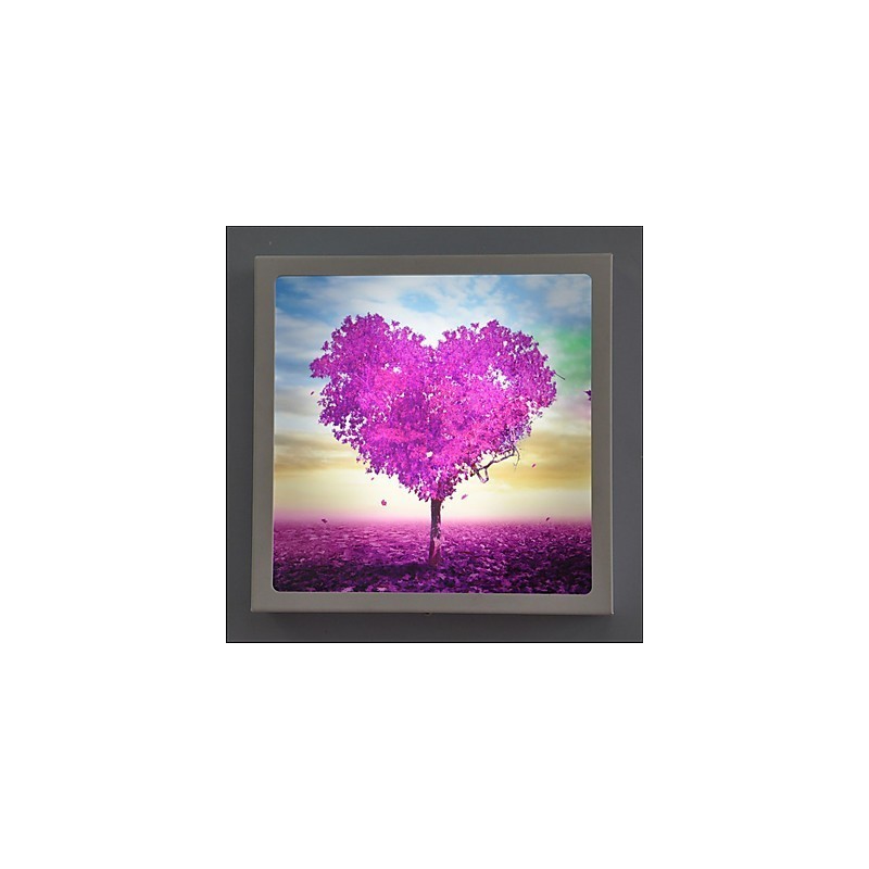 Peinture contemporaine moderne intégrée pour appliques murales à lumière ambiante