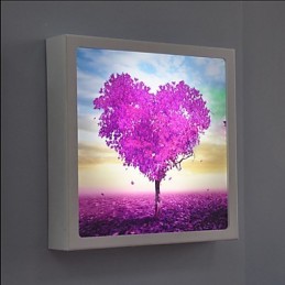 Peinture contemporaine moderne intégrée pour appliques murales à lumière ambiante