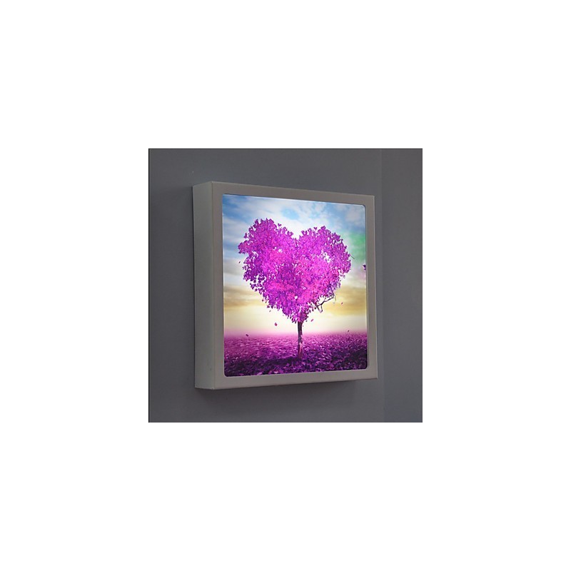 Peinture contemporaine moderne intégrée pour appliques murales à lumière ambiante