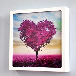 Peinture contemporaine moderne intégrée pour appliques murales à lumière ambiante