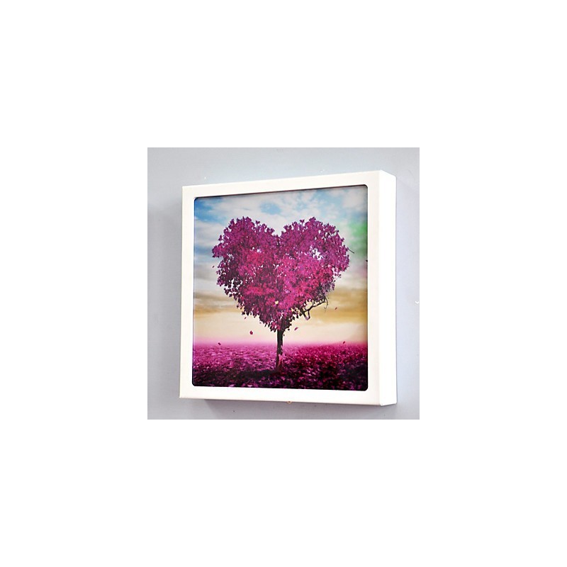 Peinture contemporaine moderne intégrée pour appliques murales à lumière ambiante