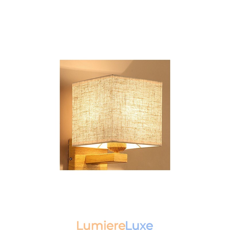 Lampe de table minimaliste en bois massif, lampe de chevet, lampe de bureau