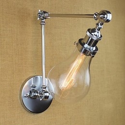 Lampes à bras pivotant de style mini, style rétro, galvanisées