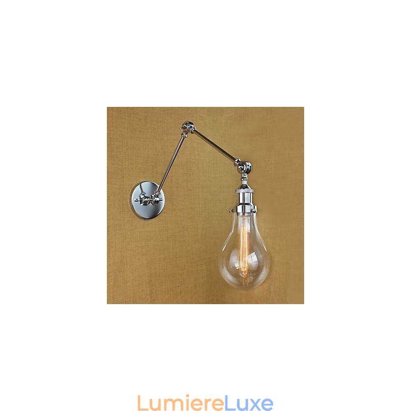 Lampes à bras pivotant de style mini, style rétro, galvanisées