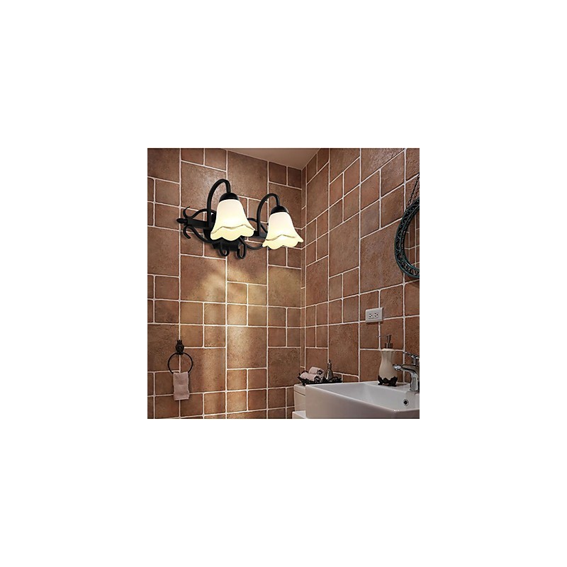 Applique murale rustique galvanisée pour salle de bain
