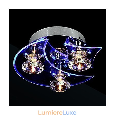 Lustre moderne en cristal Living 3 lumières Lustre moderne en cristal Living 3 lumières