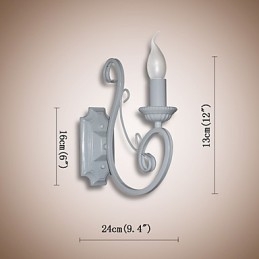 Lampe à bougie, lampe de chevet, lampe murale, couloir en fer, lampe à miroir pastorale créative