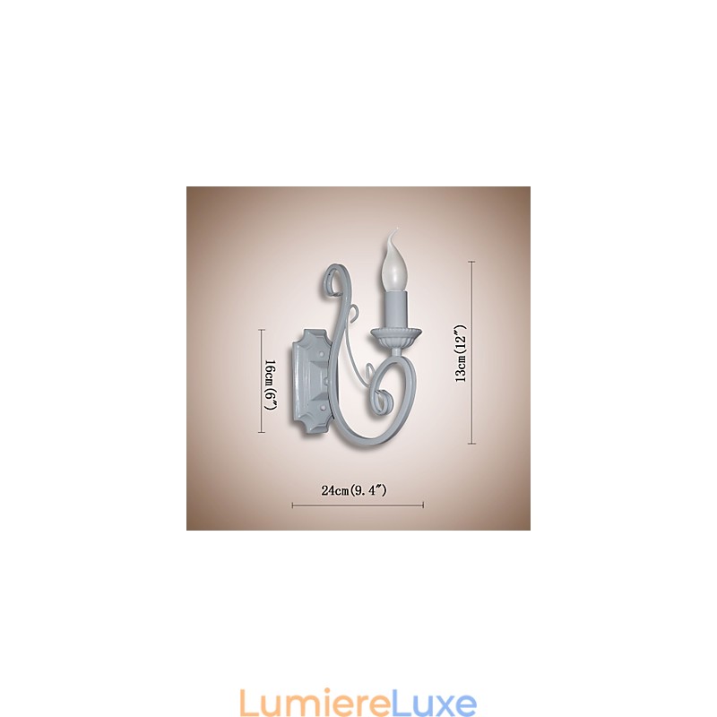 Lampe à bougie, lampe de chevet, lampe murale, couloir en fer, lampe à miroir pastorale créative