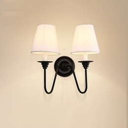 Applique murale rustique avec finition en oxyde noir pour la protection des yeux et la lumière ambiante