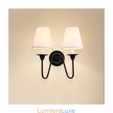 Applique murale rustique avec finition en oxyde noir pour la protection des yeux et la lumière ambiante Applique murale rustique avec finition en oxyde noir pour la protection des yeux et la lumière ambiante