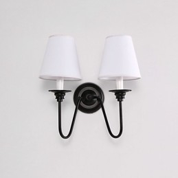 Applique murale rustique avec finition en oxyde noir pour la protection des yeux et la lumière ambiante