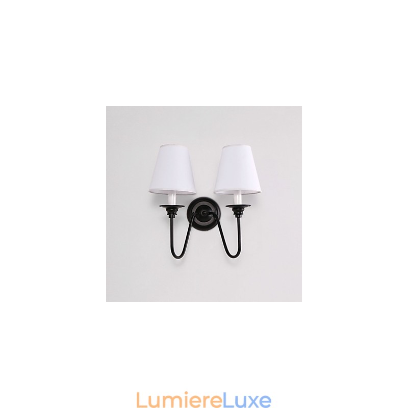 Applique murale rustique avec finition en oxyde noir pour la protection des yeux et la lumière ambiante