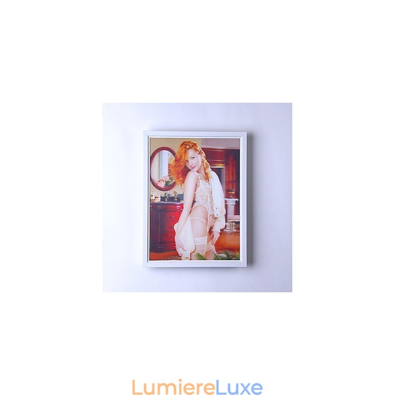 Peinture contemporaine moderne intégrée pour appliques murales à lumière ambiante