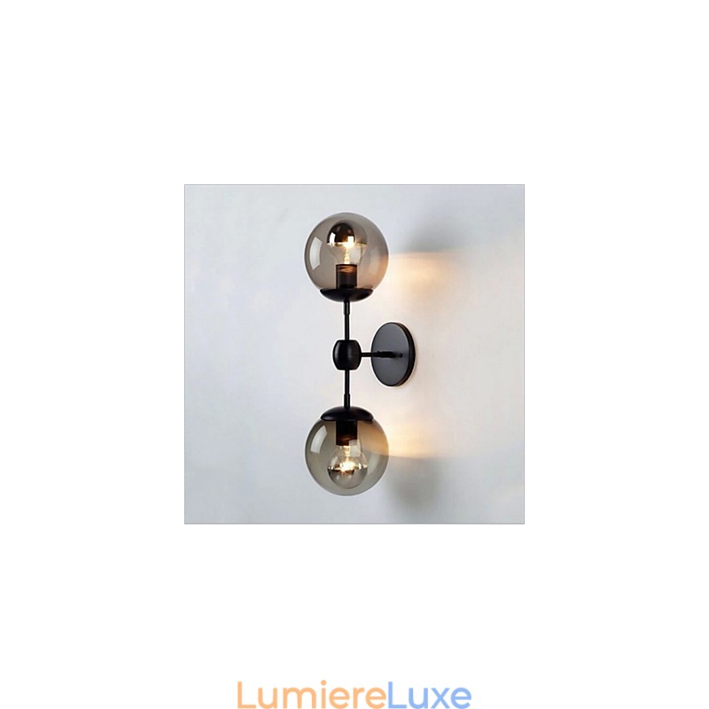 Applique murale rustique galvanisée de style mini avec éclairage d'ambiance