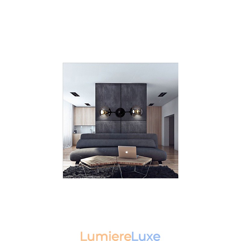 Applique murale rustique galvanisée de style mini avec éclairage d'ambiance