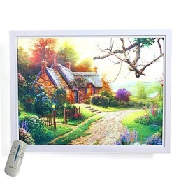 Peinture contemporaine moderne intégrée pour appliques murales à lumière ambiante