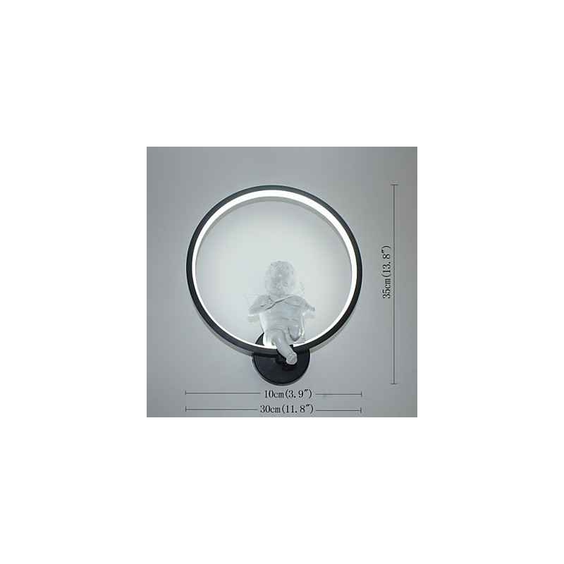 Applique murale moderne et créative, design ange, luminaire décoratif en aluminium, idéal pour un couloir