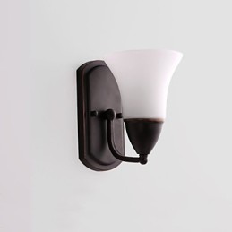 Applique murale rustique avec finition en oxyde noir pour la protection des yeux et la lumière ambiante